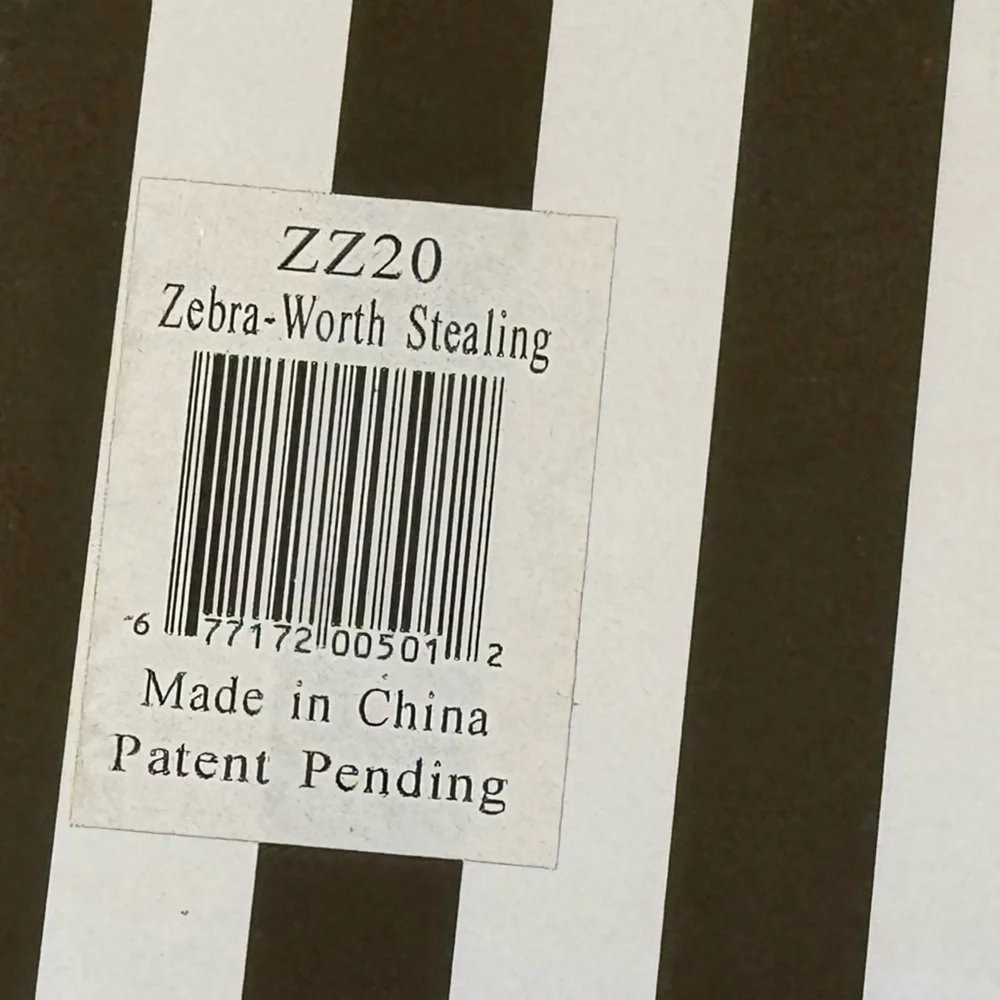 NIB GRANDWAY Zebra Print Luggage Tag/Matching Rhinestone Keychain